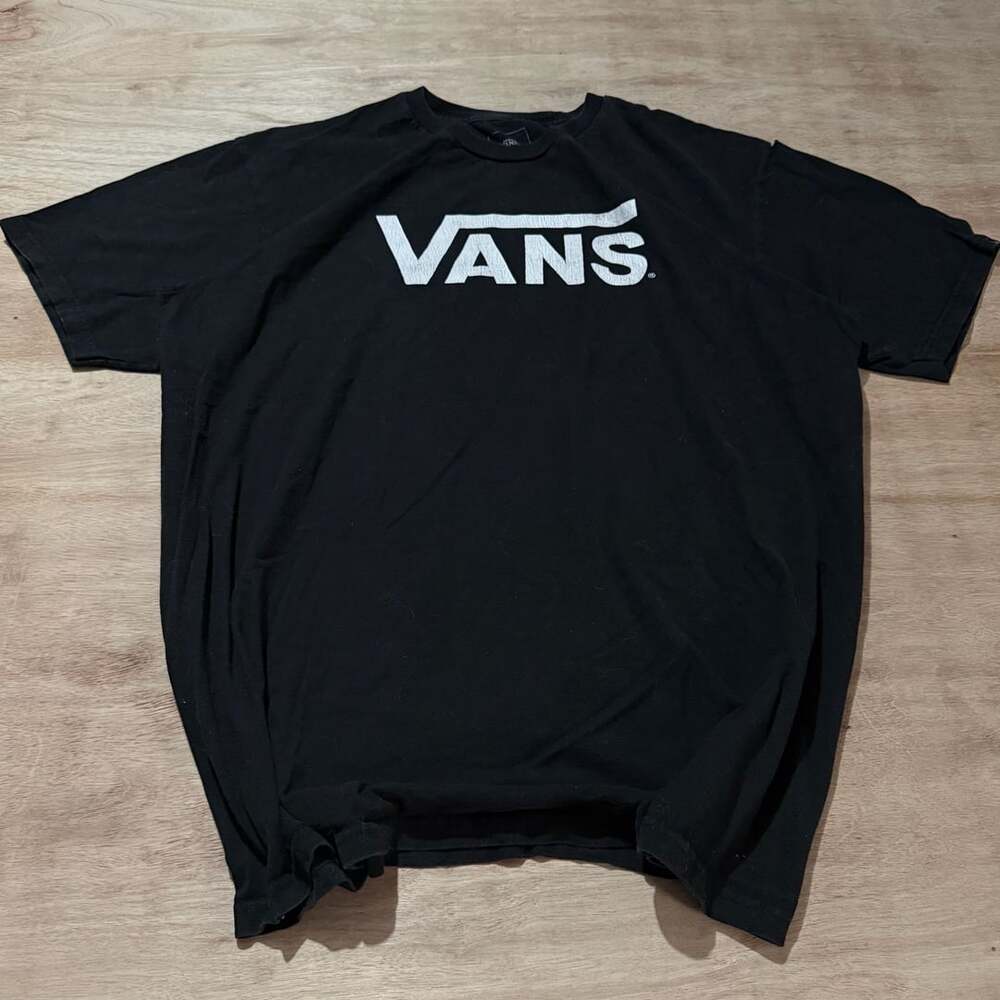 Vans Classic Logo Black T-Shirt Large Skate Streetwear